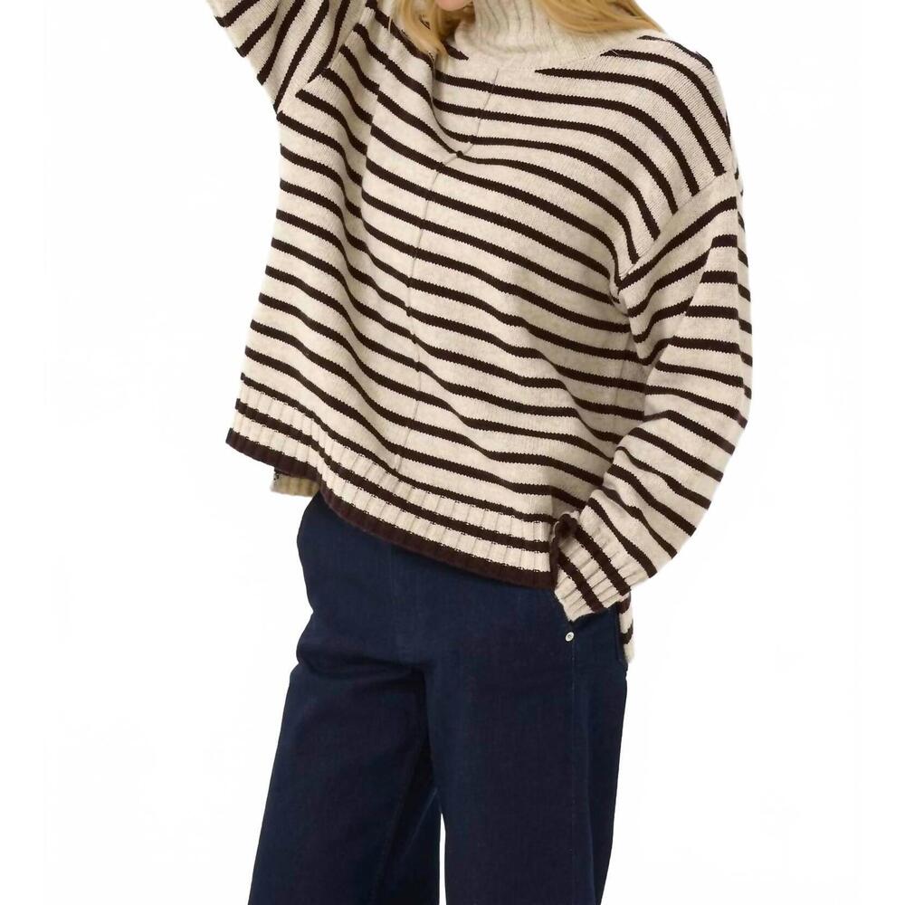 NEW PART TWO lilye pullover sweater in french oak/ganache